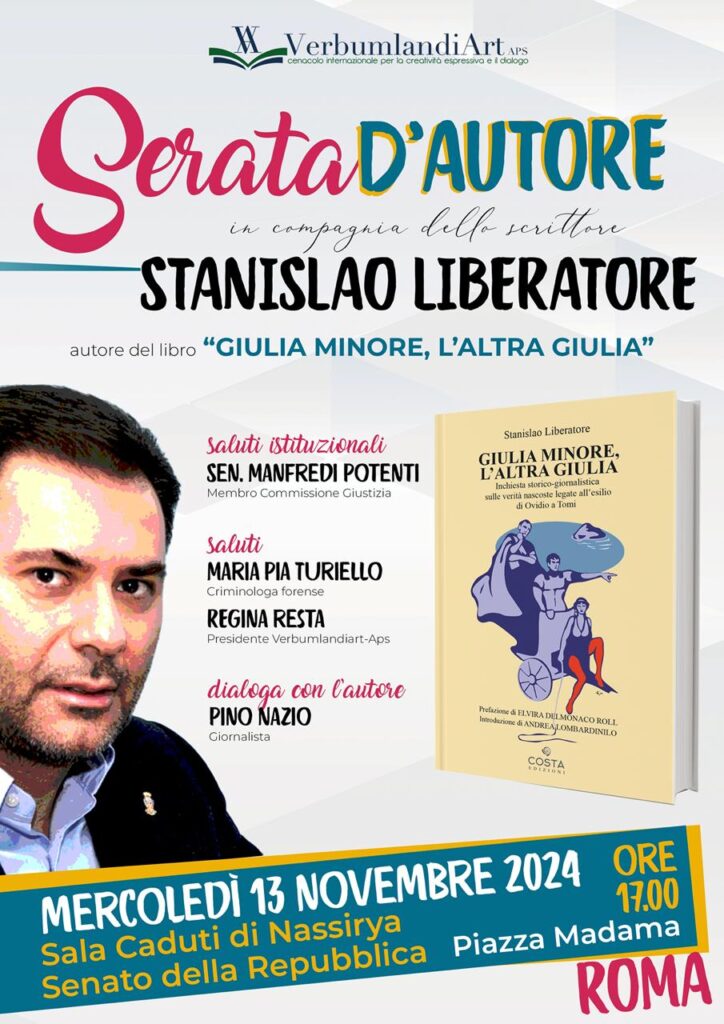 SERATA D’AUTORE: Presentazione del volume “Giulia Minore, l’altra Giulia” di Stanislao Liberatore