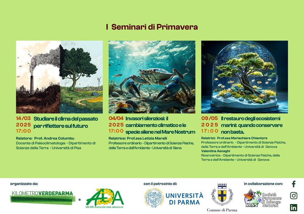 INGRESSO GRATUITO – 14 marzo, 4 aprile e 9 maggio: seminari sul cambiamento climatico