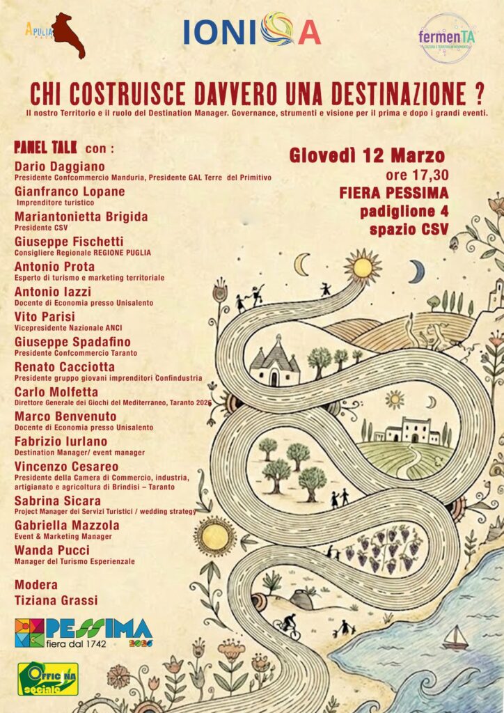 IONIQA 12 MARZO 2026 – Alla Fiera Pessima il dibattito sul futuro turistico del Tarantino