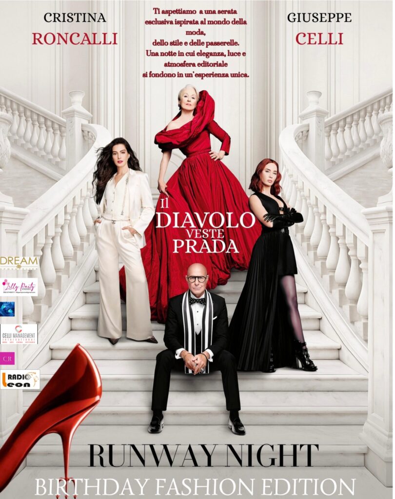 Cristina Roncalli e il manager Giuseppe Celli festeggiano il 28 maggio con un esclusivo evento ispirato a “Il diavolo veste Prada” in una villa da sogno a Roma
