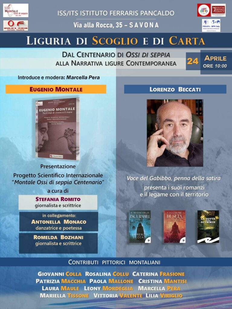 “Liguria di Scoglio e di Carta”: a Savona un viaggio letterario dal Centenario di Montale alla narrativa contemporanea