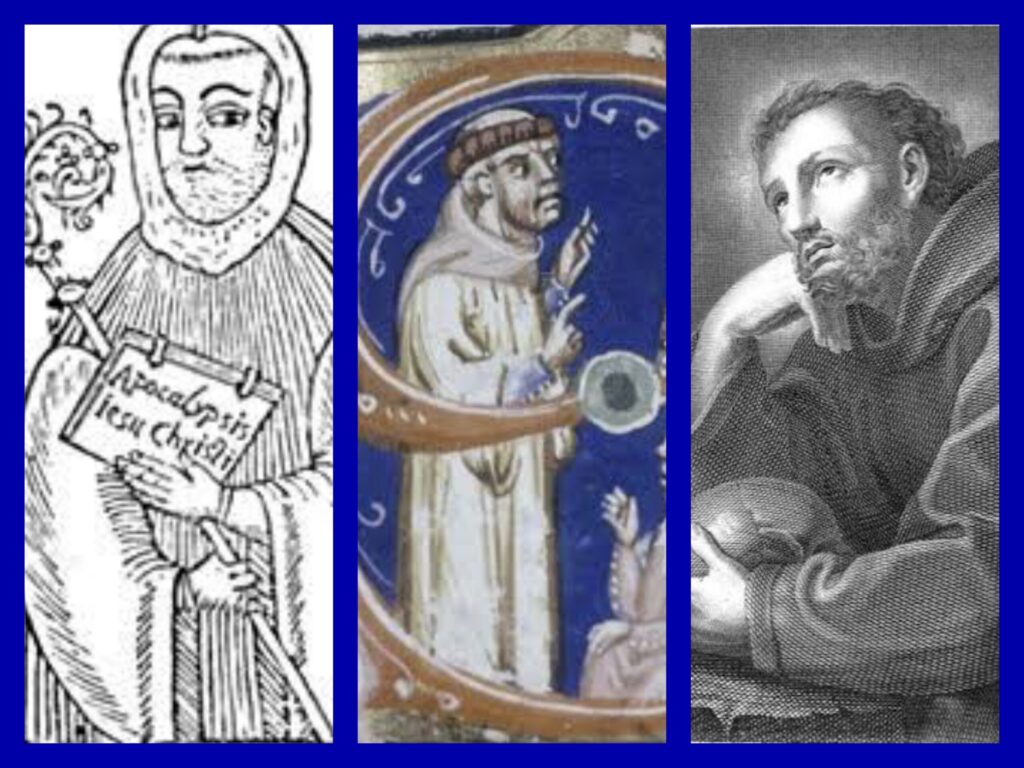 Folco di Neilly, Gioacchino da Fiore e San Francesco d’Assisi.