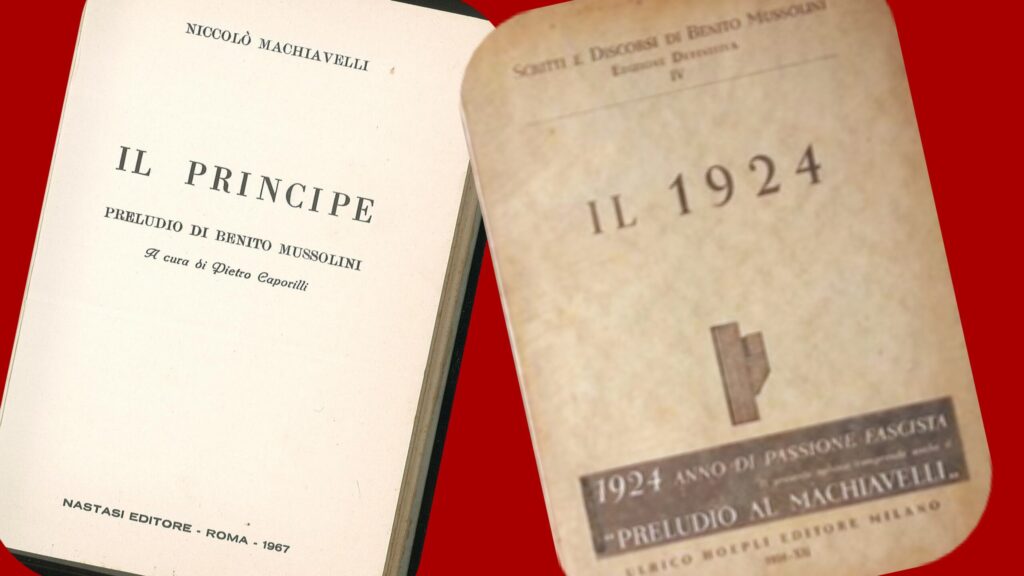 Machiavelli in Mussolini. Pubblicò Preludio al Machiavelli sulla rivista Gerarchia