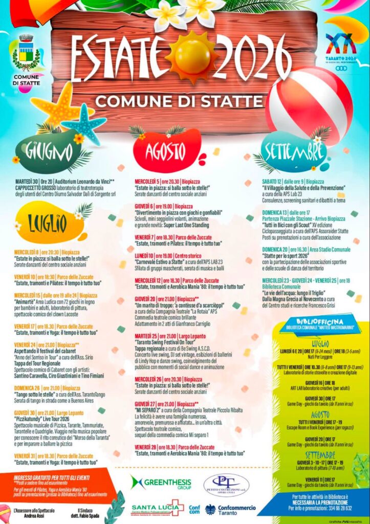 Le vie dell’acqua – cartellone estivo di Statte