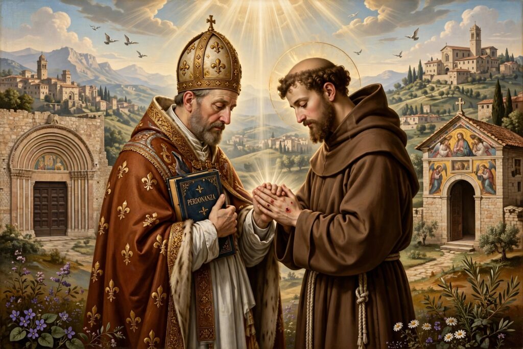Francesco e Celestino. Dal deserto dell’Oriente alla montagna con il silenzio della perdonanza 
