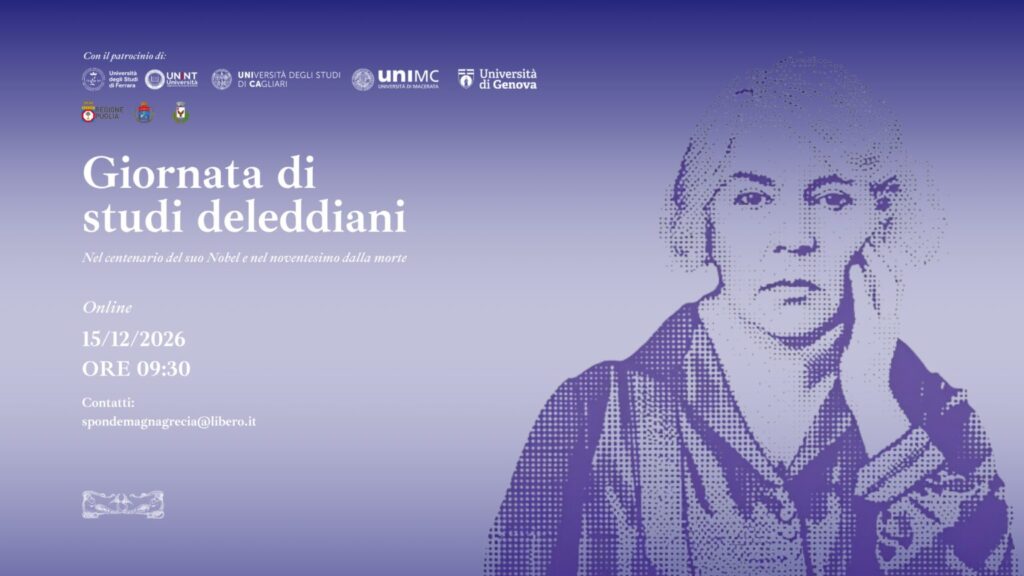 «Giornata di Studi Deleddiani» online il 15 dicembre