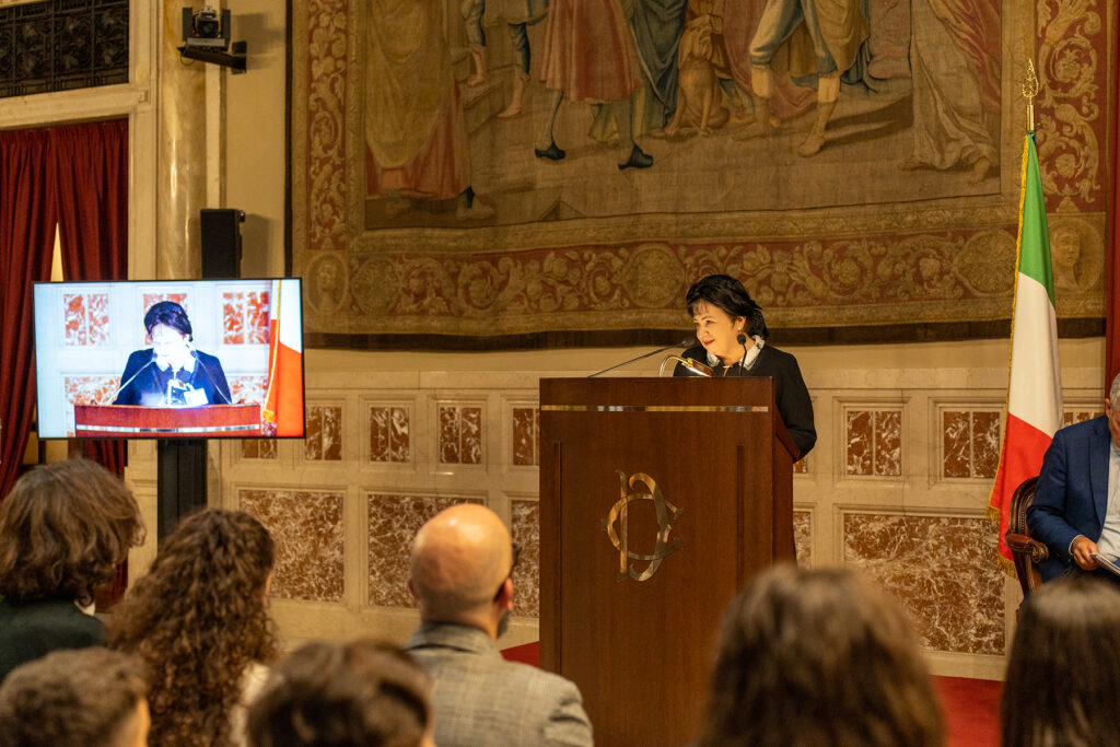 Cerimonia di consegna del nono Premio nazionale Giovanni Grillo in ricordo degli internati Militari Italiani. Sala della Regina di Montecitorio