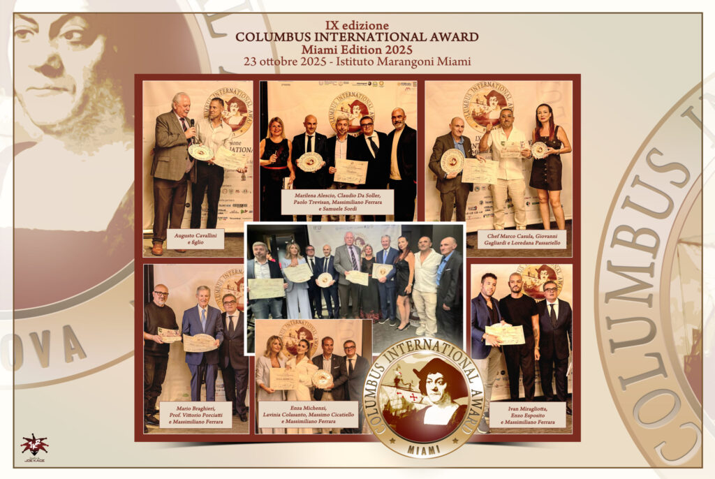 IX EDIZIONE DEL COLUMBUS INTERNATIONAL AWARD DI FONDAZIONE ITALY A MIAMI