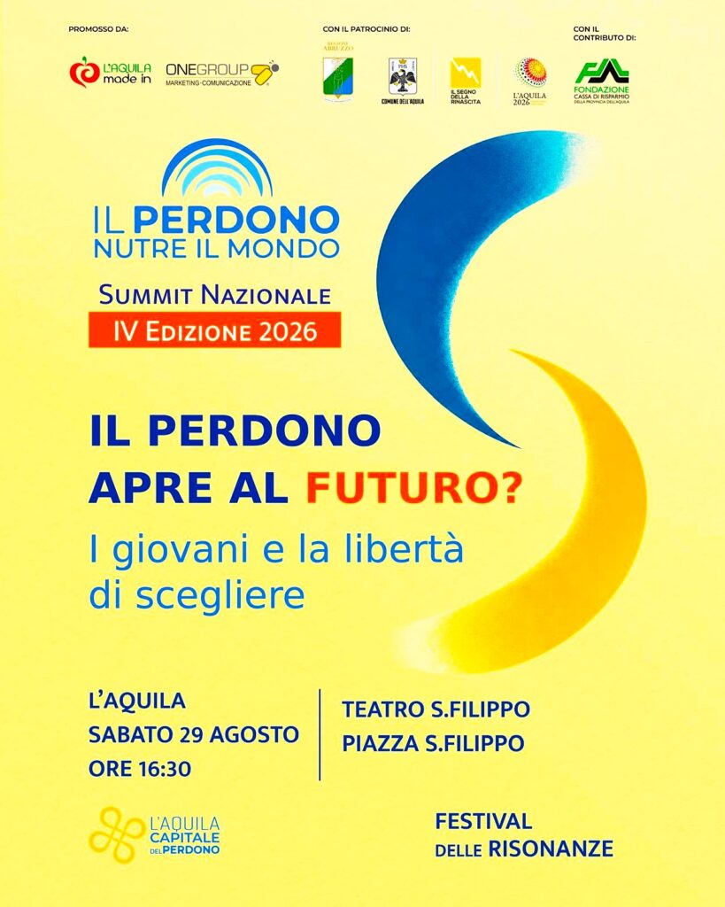 “Il Perdono apre al futuro?” – Il 29 agosto a L’Aquila la IV edizione del Summit nazionale «Il Perdono nutre il Mondo»